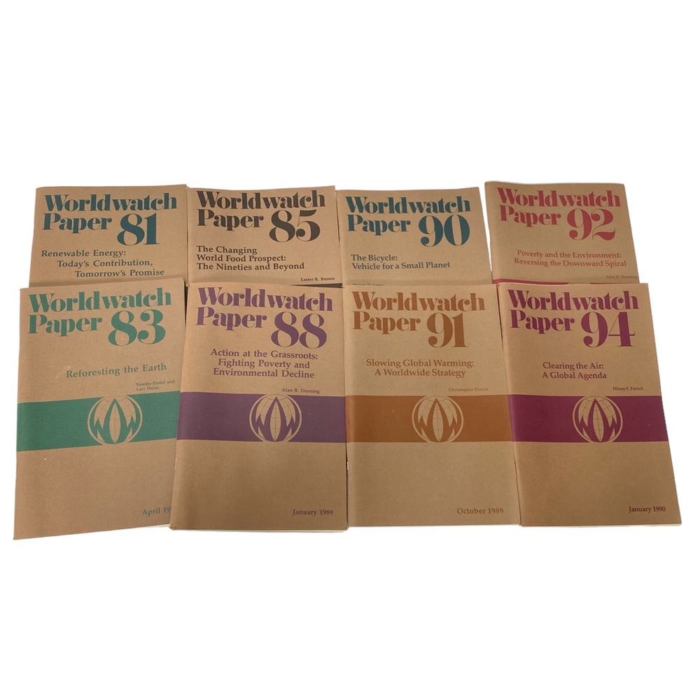 Worldwatch Paper Lot Vintage 80s Ecology Energy Global Warming Environment